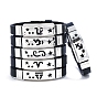 Edelstahl-Gliederarmband mit Sternbild und Silikonkordeln