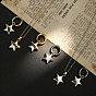 Наборы подвесок из сплава в форме звезды: колье и серьги-кольца
