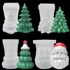 Christmas Theme DIY Candle Silicone Molds, for Scented Candle Making