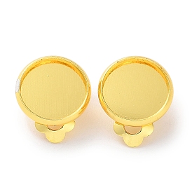 Rack Plating Brass Clip-on Earring Finding, Long-Lasting Plated, Lead Free & Cadmium Free