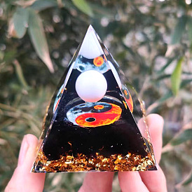 Orgonite Pyramid Resin Energy Generators, for Home Office Desk Decoration