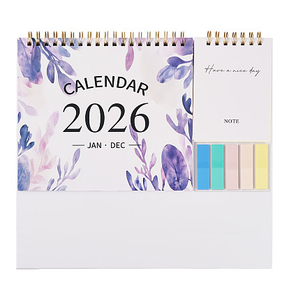 2026 Настольный календарь, с блокнотом и стикерами, школьные офисные принадлежности