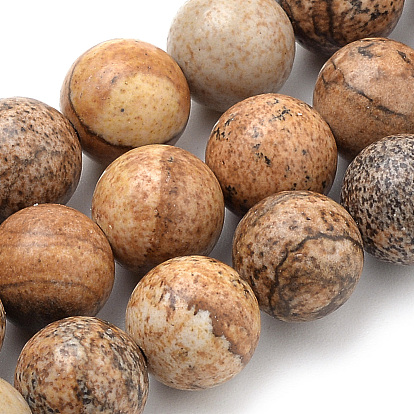 Естественного изображения яшмы бисер нитей, круглые