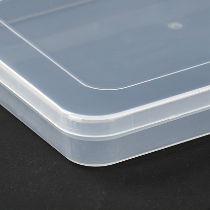 Rectangle Polypropylene(PP) Plastic Boxes, Bead Storage Containers, with Hinged Lid