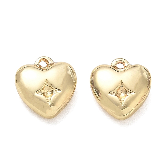 304 Stainless Steel Pendants Rhinestone Settings, Heart Charms, Long-Lasting Plated