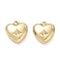 304 Stainless Steel Pendants Rhinestone Settings, Heart Charms, Long-Lasting Plated