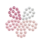 200Pcs 5 Colors Baking Paint Pearlized Glass Pearl Round Beads for DIY Stretch Bracelets Making kit, with 1Roll Beading Elastic Thread