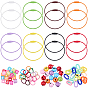DIY Pendant Decoration Making Kits, including Acrylic Beads & Linking Rings, Iron Open Jump Rings, Brass Bell Pendants, Stainless Steel Cable Wire Keychain
