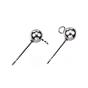 304 Stainless Steel Stud Earring Findings, with Loop