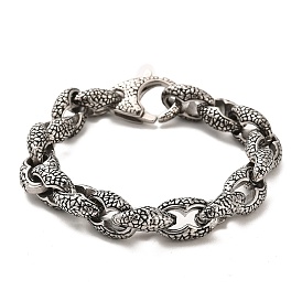 304 Stainless Steel Snake Link Chain Bracelets