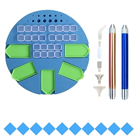 Diamond Painting Tools Kits, Including Plastic Box, Pen, Replacement Pen Heads and Glue Clay