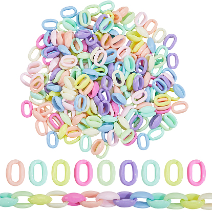 300шт. непрозрачные акриловые быстроразъемные соединители, овальные