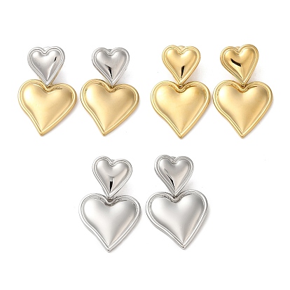 304 из нержавеющей стали болтаться серьги, сердце