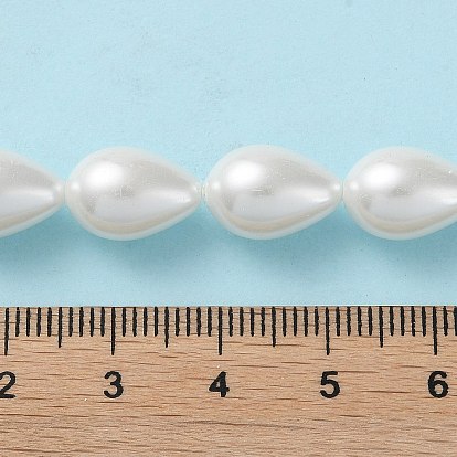 Eco-Friendly Glass Pearl Teardrop Beads Strands
