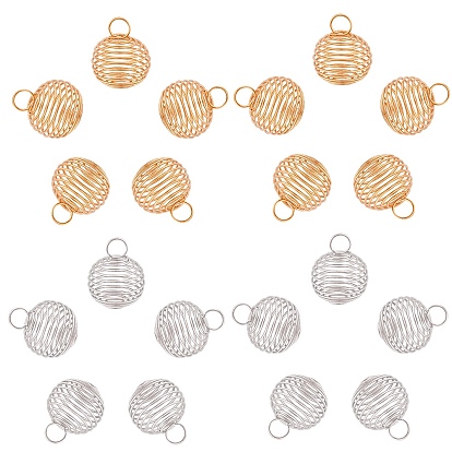 Полые фонари железной проволоки бусины клетке подвески