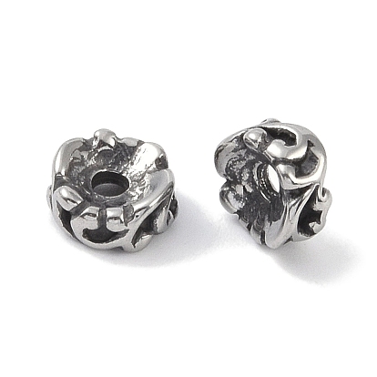 316 perles chirurgicales en acier inoxydable, fleur