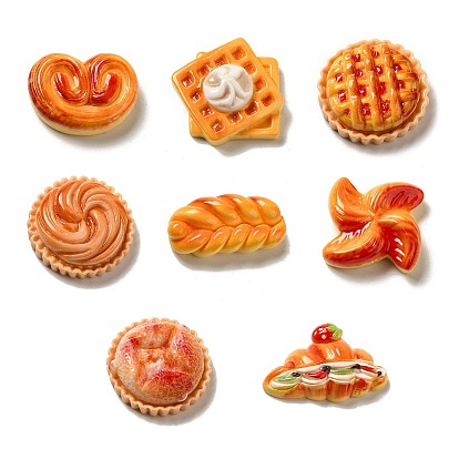 Кабошоны из непрозрачной смолы, имитация еды, декодирование, хлеб