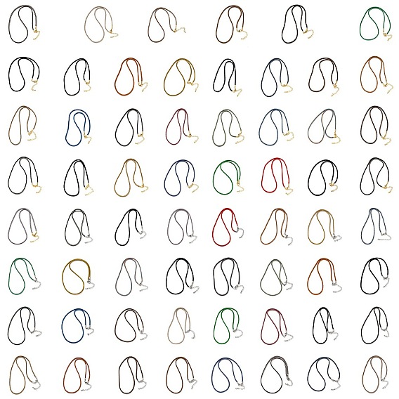 2.5мм нейлоновый плетеный шнур для изготовления ожерелий, с латунными выводами и 304 застежками из лобстера из нержавеющей стали, долговечный, стойки покрытие