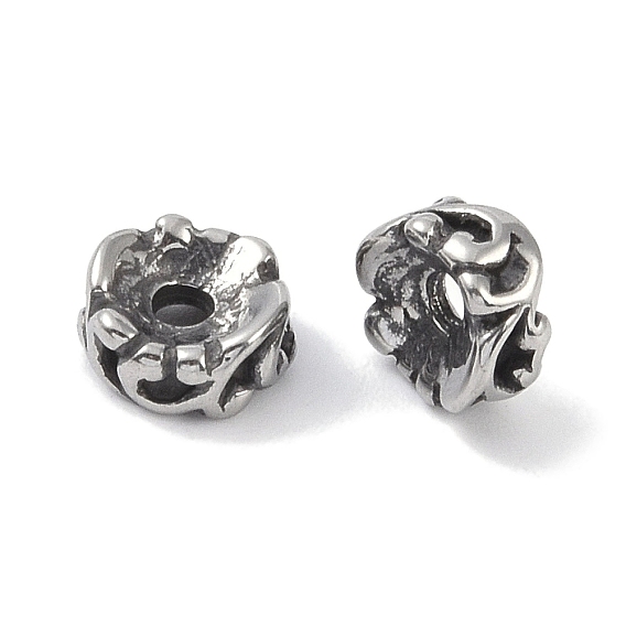 316 perles chirurgicales en acier inoxydable, fleur