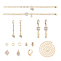 DIY Jewelry Making, with Brass Lobster Claw Clasps, Unwelded Brass Cable Chains, Stainless Steel Jump Rings, Brass Charms, Links