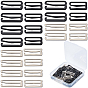 40Pcs 4 Styles Alloy Underwear Strap Adjustment Buckles, Bra Slider Hoop
