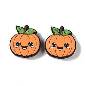 Halloween Theme Silicone Focal Beads, Pumpkin