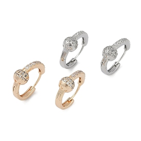 Серьги-кольца из прозрачного кубического циркония, украшения из латуни для женщин