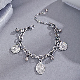 Chic and Sophisticated Stainless Steel Portrait Bracelet for Fashionable Individuals