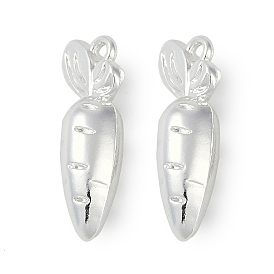 Rack Plating Alloy Pendants, Lead Free & Cadmium Free,  Carrot Charms