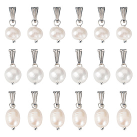 60шт 3стиль натуральный культивированный пресноводный жемчуг кулон, с латунной фурнитурой 