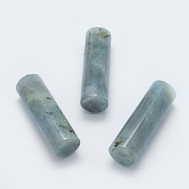 Natural Labradorite Beads, Undrilled/No Hole Beads, Column