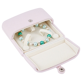 Velvet Bracelet Box, Double Flip Cover, Square Bangle/Wristband Display Holder, for Valentine's Day, Anniversary Jewelry Gift Storage