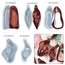 Silicone Necklace Pendant Molds, Resin Casting Molds, for UV Resin, Epoxy Resin Craft Making, Nuggets