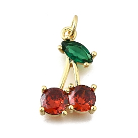 Латунь стекло кулоны, вишня, граненые