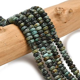 Бусы натуральная африканская бирюза (яшма), рондель