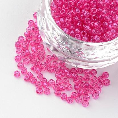 Transparent Colours Lustered Glass Round Seed Beads