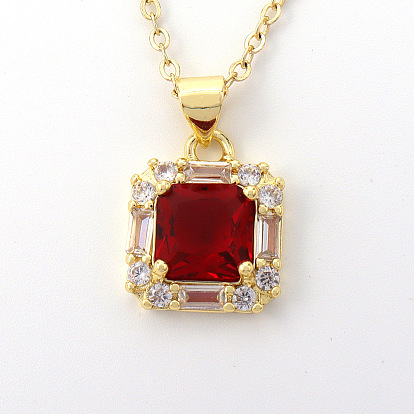 Luxury Gemstone Pendant Lip Chain Necklace - Elegant, Minimalist, and Chic.