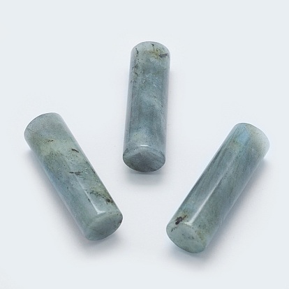 Natural Labradorite Beads, Undrilled/No Hole Beads, Column