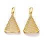 Латунные подвески, треугольная форма, без кадмия и без свинца, стойки покрытие, долговечный, с целью перехода в кольце