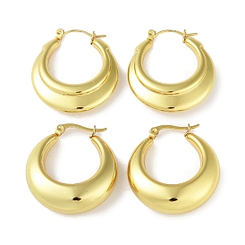 Ion Plating(IP) 304 Stainless Steel Hoop Earrings for Women, Ring