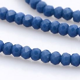 Faceted Rondelle Glass Bead Strands, 3x2mm, Hole: 1mm, about 150pcs/strand, 14 inch 