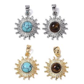 Драгоценный камень подвески, латунные солнечные подвески