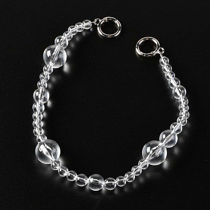 Acrylic Bag Strap Chains, with Platinum Plated Alloy Key Clasps