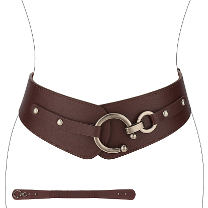 Поясные ремни из искусственной кожи, с пряжкой сплава