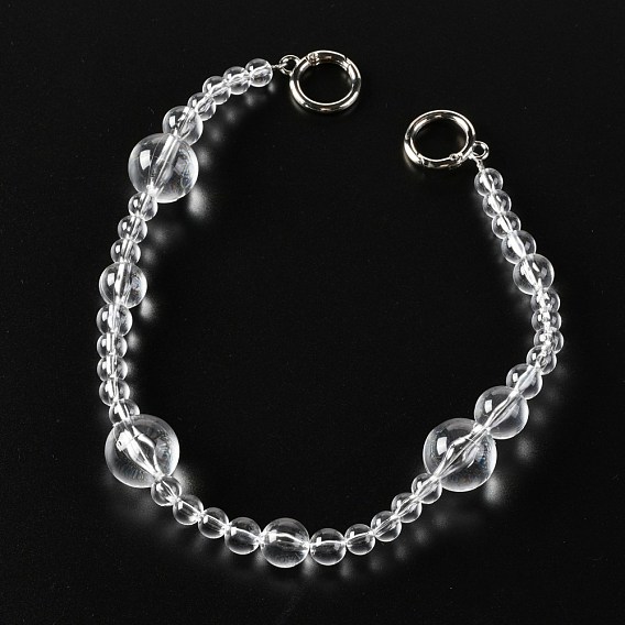 Acrylic Bag Strap Chains, with Platinum Plated Alloy Key Clasps