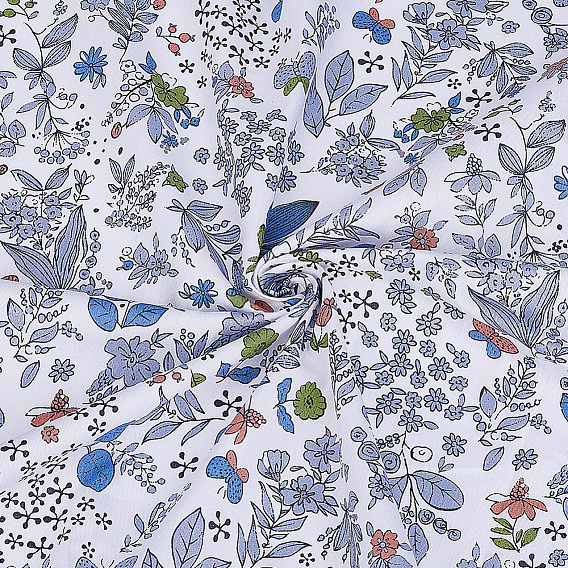 1м хлопчатобумажная ткань с цветочным узором, товары для рукоделия