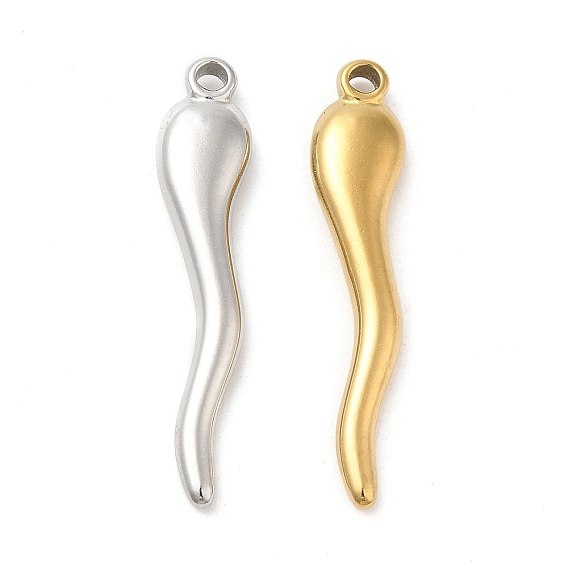 Ионное покрытие (ip) 304 подвески из нержавеющей стали, рог изобилия / итальянский рог корничелло амулеты