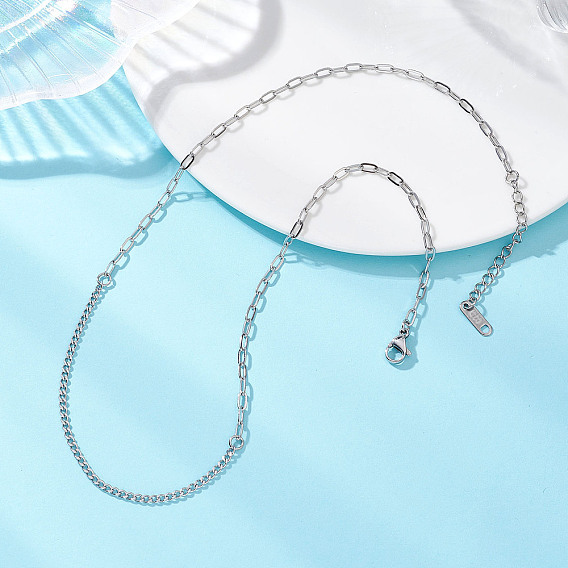 304 ожерелья из витой цепи из нержавеющей стали для женщин и мужчин, не тускнеет