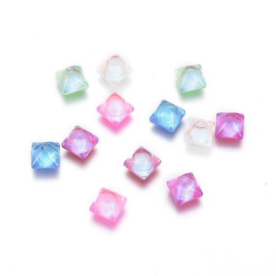 Transparent K9 Glass Cabochons, Flat Back, Square