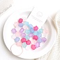 Rubberized Style Transparent Acrylic Beads, Cat